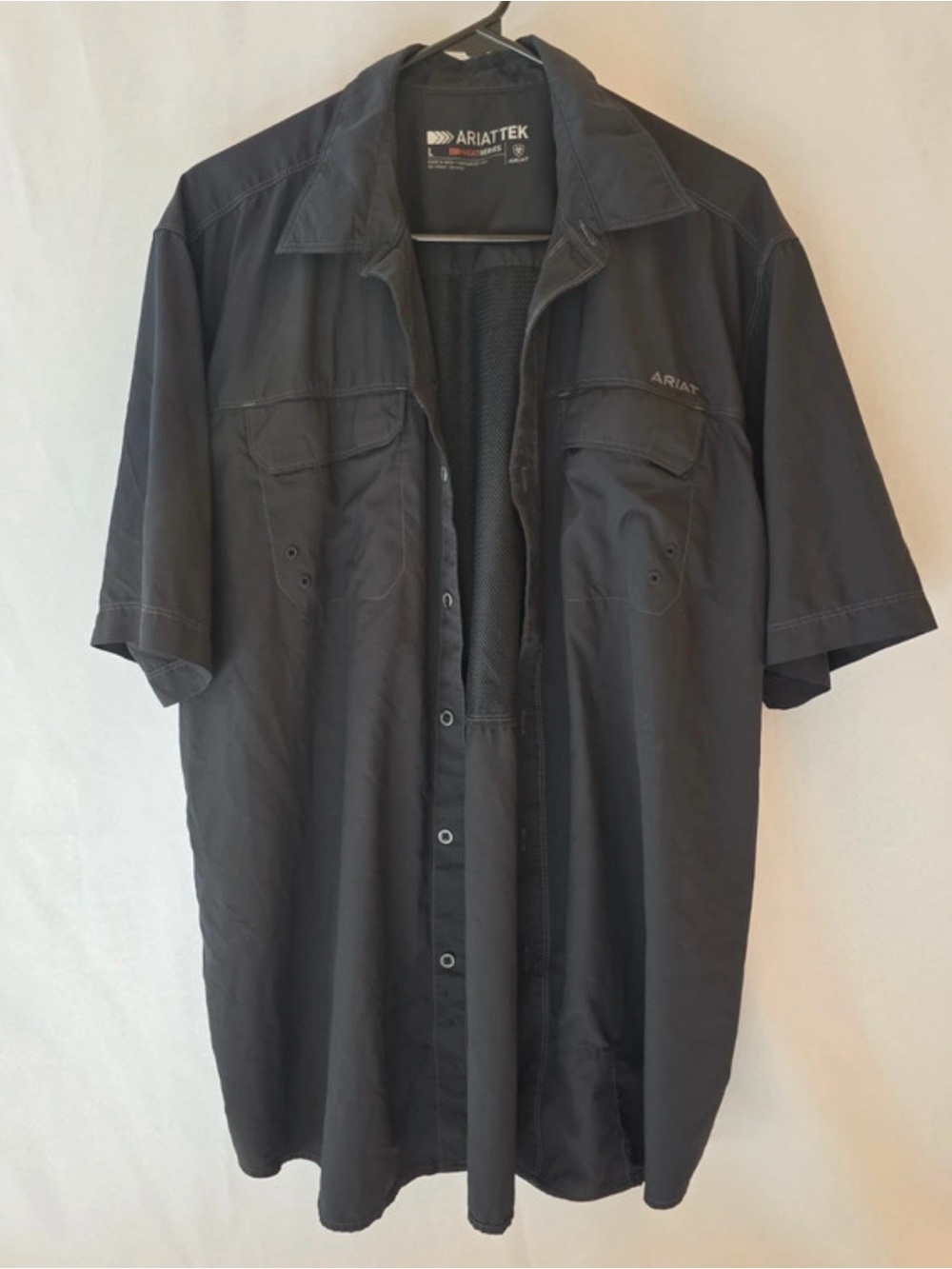 Ariat Black Short-Sleeve Button-Front Work Shirt